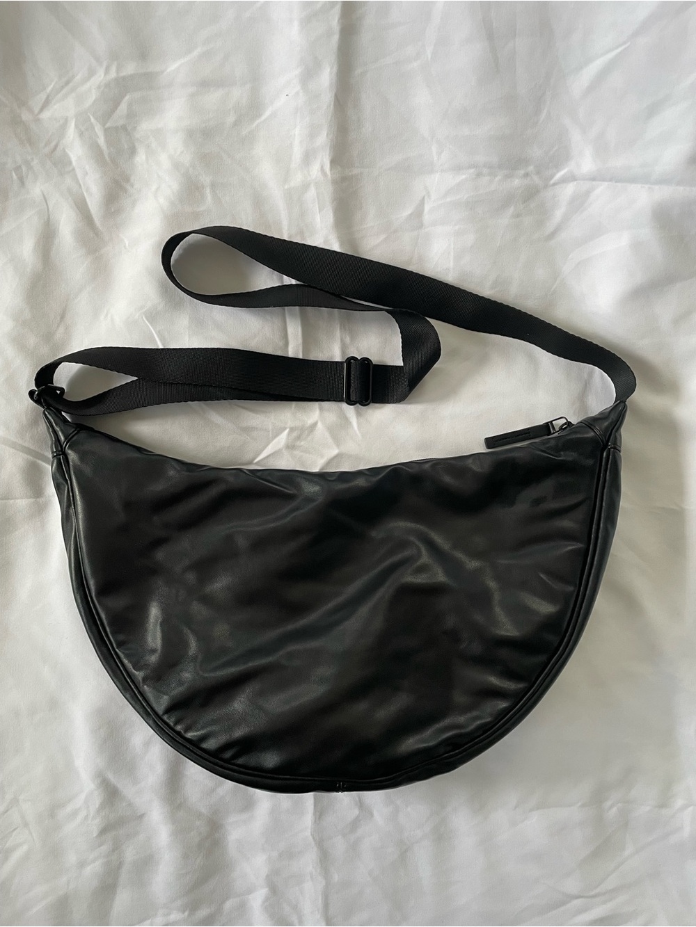 Uniqlo Large Leather Crescent Crossbody Bag - limited edition